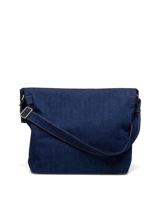 Dime Blue Flap Messenger Bag
