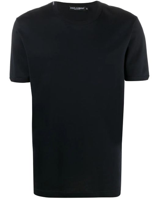 Dolce & Gabbana Black Cotton Jersey T-Shirt for men