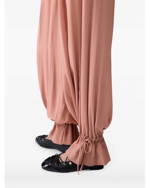 Liu Jo White Wide-Leg Trousers With Drawstring