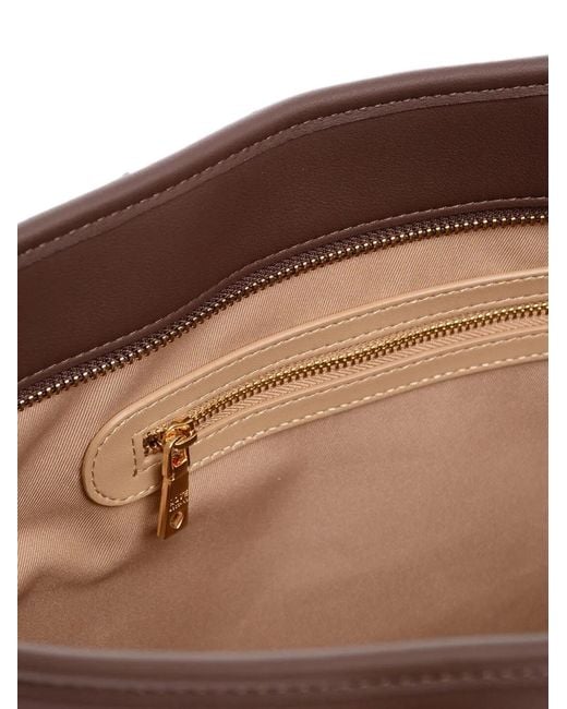 Love Moschino Brown Logo-Lettering Tote Bag