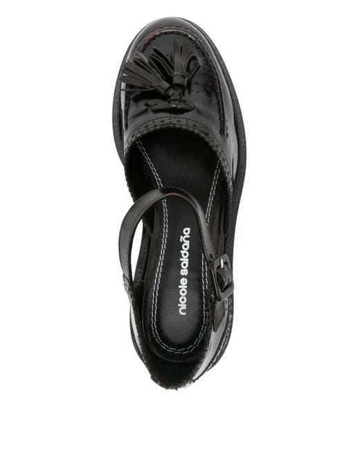 Nicole Saldanã Black Margaret Tassel-Embellished Loafers