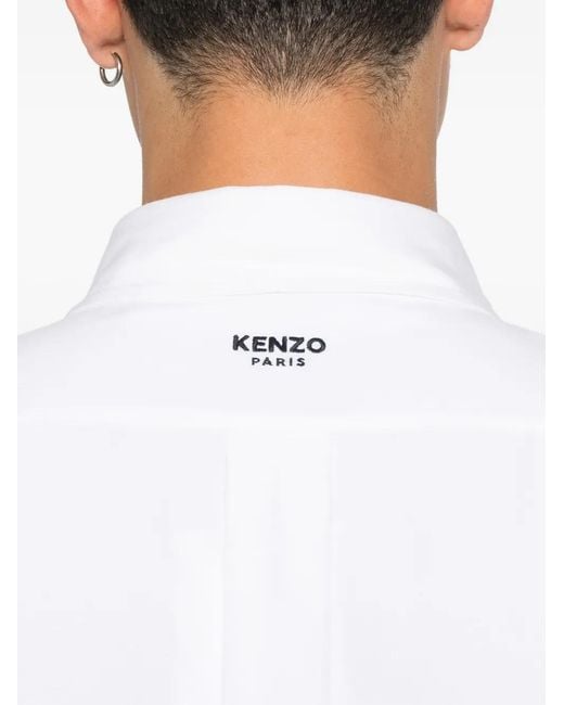 KENZO Overhemd Met Logopatch in het White voor heren