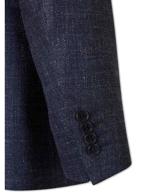 Canali Blue Single-Breasted Blazer for men