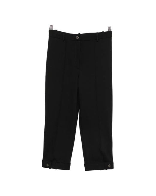 Sandro Black Pintuck-Detail Trousers