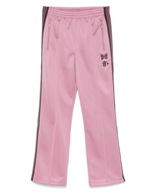 Needles Pink Logo-Print Track Pants for men