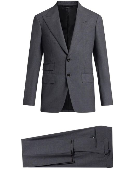 Tom Ford Gray Single-breasted Straight-leg Suit for men