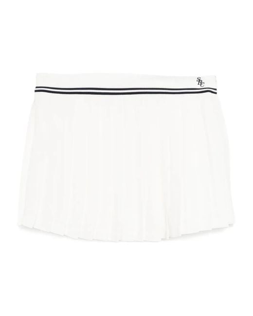 Sporty & Rich パネル プリーツスカート White