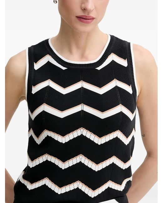 DKNY Black Haut En Maille Intarsia