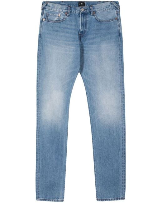 PS by Paul Smith Blue Low-rise Tapered-leg Jeans for men