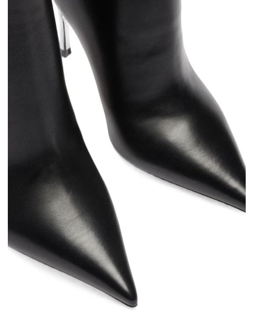 Casadei Black Superblade Leather Ankle Boots