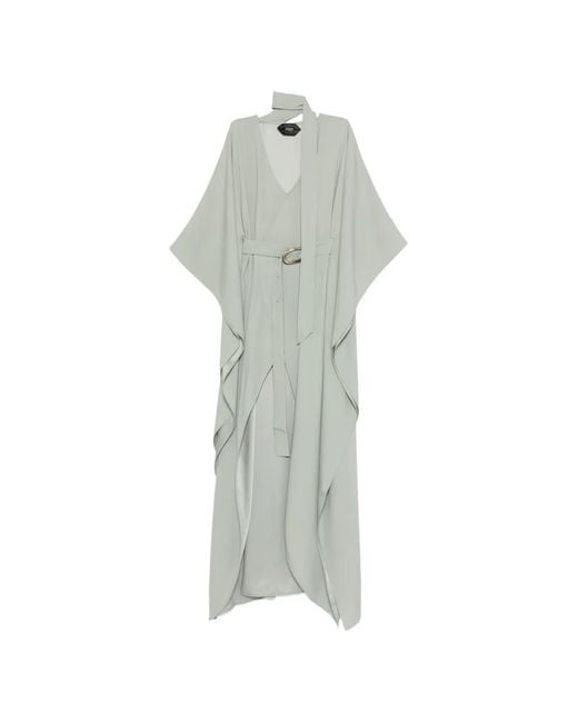 Taller Marmo Green Belted Tie-Detail Maxi Dress