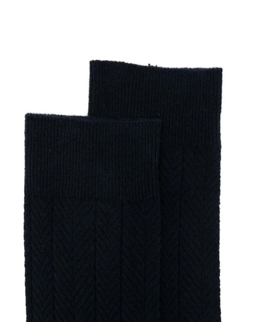 Marc O' Polo Blue Herringbone Socks for men