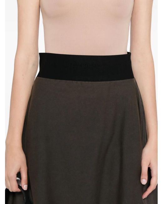 ALAINPAUL Black Asymmetrischer A-Linien-Rock