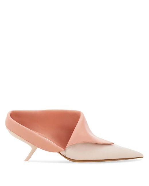 Ferragamo Pink Eva Mules Mit Spitzer Kappe