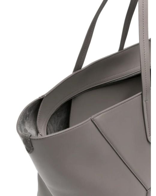 Brunello Cucinelli Gray Leather Shoulder Bag