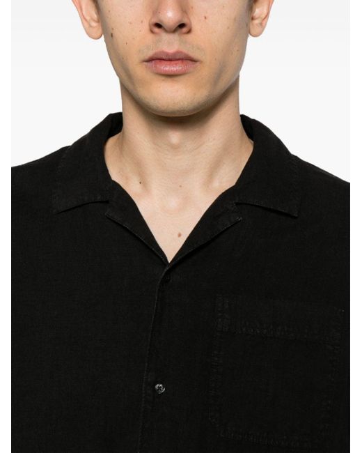 Zadig & Voltaire Sloan Leinenhemd mit Reverskragen in Black für Herren