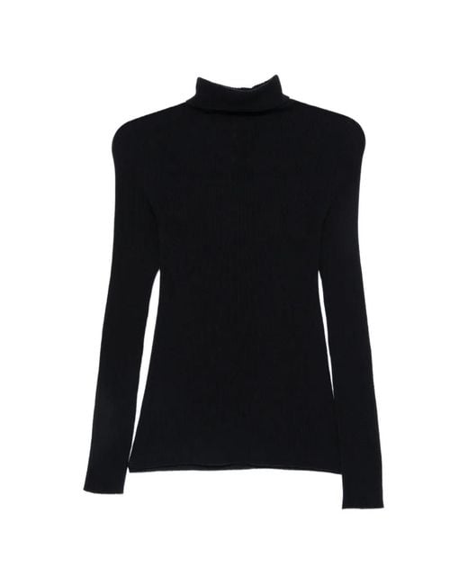 Fabiana Filippi Black Pull Côtelé À Col Roulé