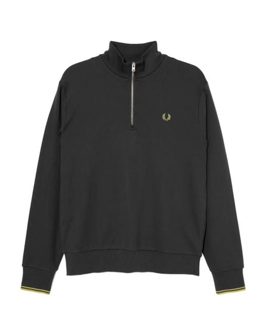 Fred Perry Sweatshirt Mit Logo-Stickerei in Black für Herren