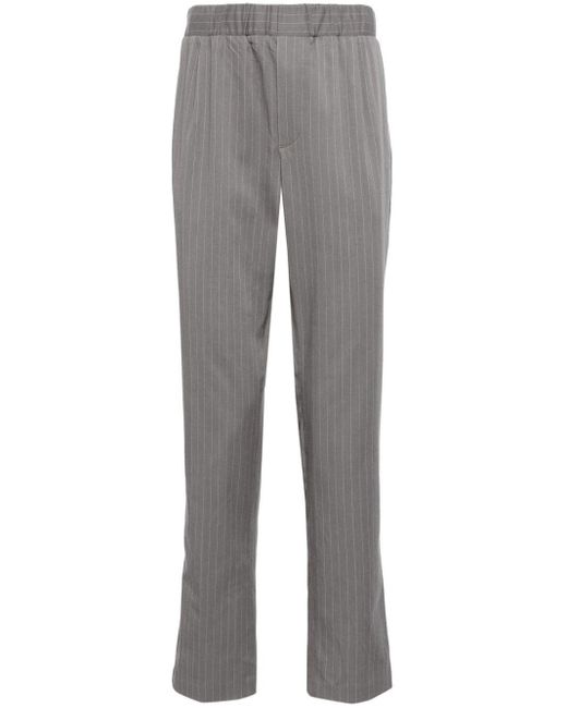 PAIGE Gray Snider Pinstriped Trousers for men