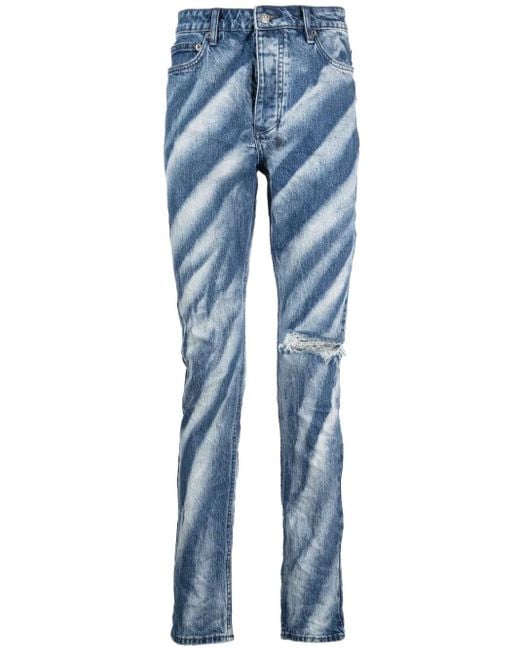 メンズ Ksubi Chitch Kaos ブリーチ ジーンズ Blue