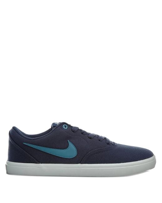 Nike Blue Sb Check Solar Lace-Up Sneakers