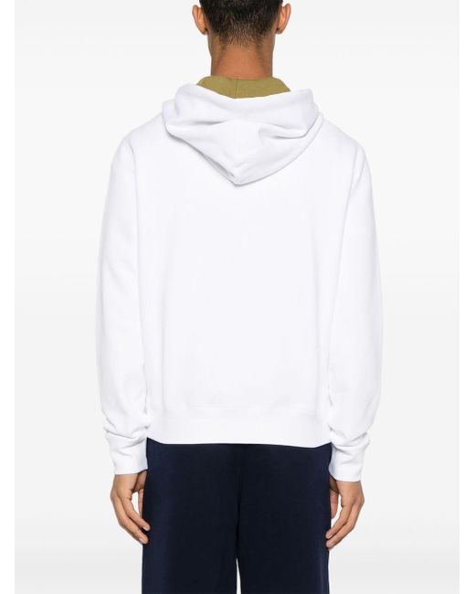 Moncler White Zip-up Cotton Hoodie for men