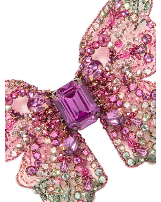 Jennifer Behr Pink Absolem Crystal Butterfly Hair Clip