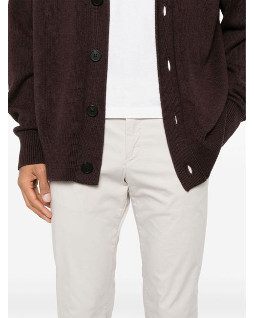 Pantalon en coton à coupe slim Briglia 1949 pour homme en coloris White
