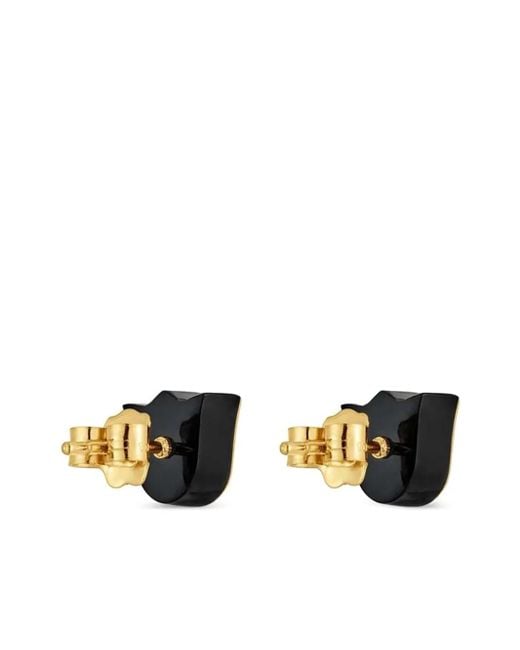 Tous Black 18K Tulip Onix Earrings