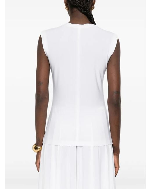 Norma Kamali White Sleeveless Top
