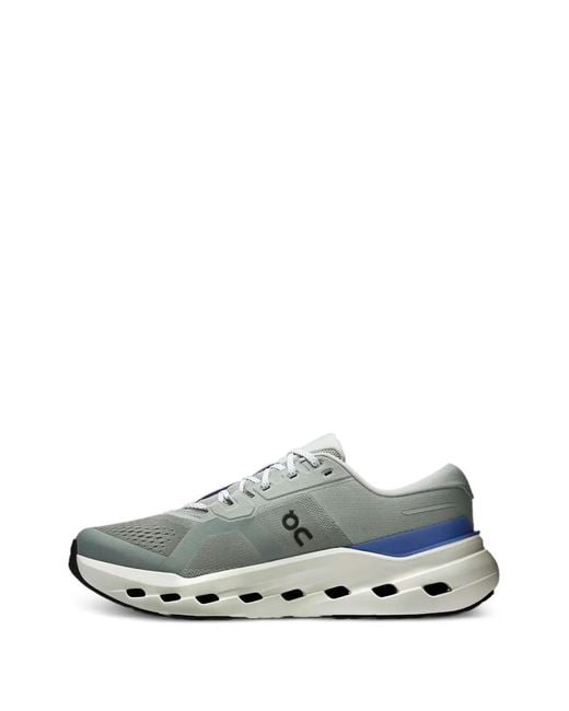 On Shoes Gray Cloudrunner 3 Logo-Detail Sneakers for men