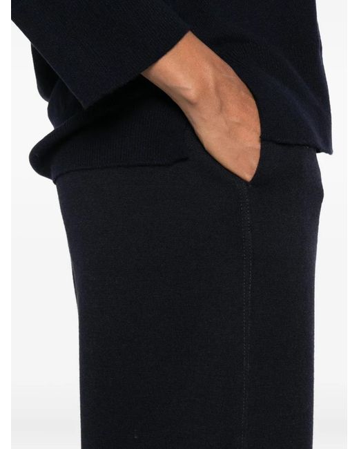 Max Mara Blue Cropped High-Waisted Trousers