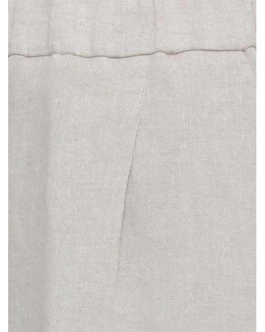 Panicale White Elasticated Shorts