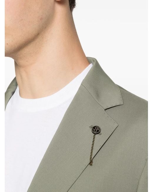 Santaniello Green Pocket Button Suit for men