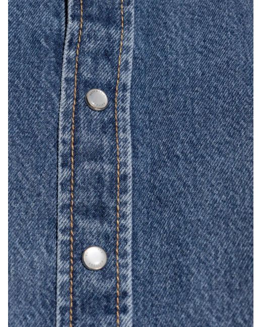 Vetements ボタン デニムシャツ Blue