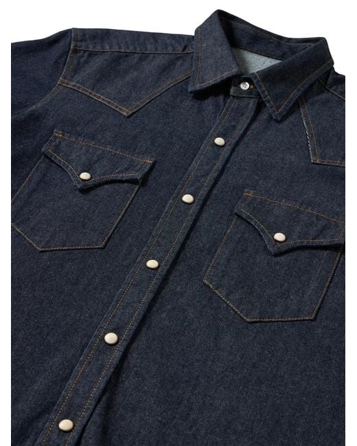 Fortela Blue Ntex Front-Pockets Denim Shirt for men