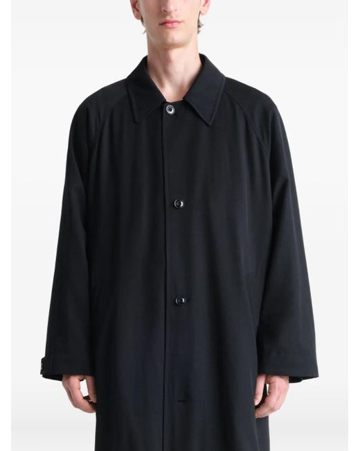 Lemaire Trenchcoat Met Verborgen Sluiting in het Black voor heren