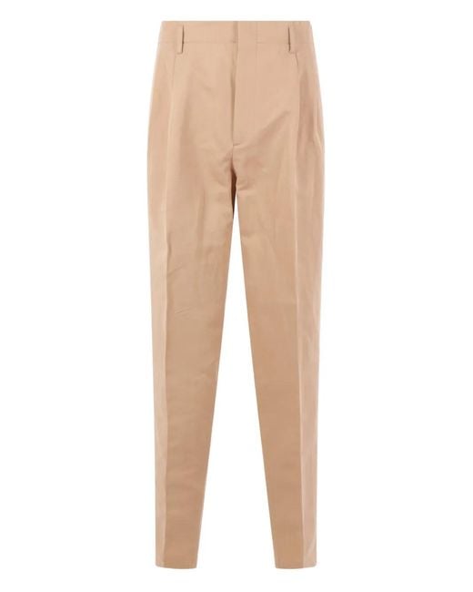 Brunello Cucinelli メンズ ナチュラル ボタン タックパンツの通販はau