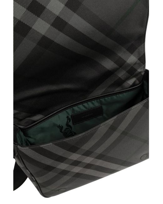 Burberry Black Checked Tote Bag for men