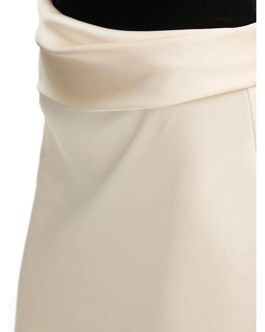 Patrizia Pepe White Draped Midi Skirt