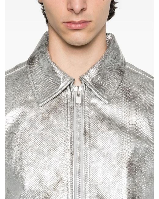 Chaqueta Con Efecto De Piel De Serpiente sunflower de hombre de color White