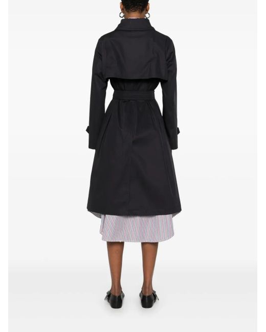 Herno Black Belted Trench Coat