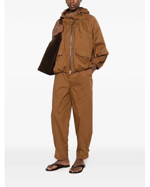 Carla G Brown Buttoned-Cuff Trousers