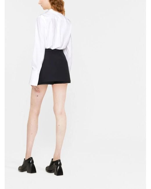 Valentino Garavani White Lace-Bib Tailored Shirt