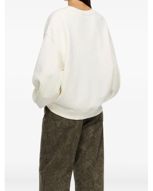 Bimba Y Lola White Sweatshirt mit Schwan-Print