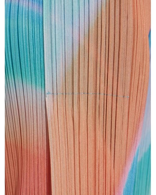 Pleats Please Issey Miyake Blue Pleated Ombre Trousers