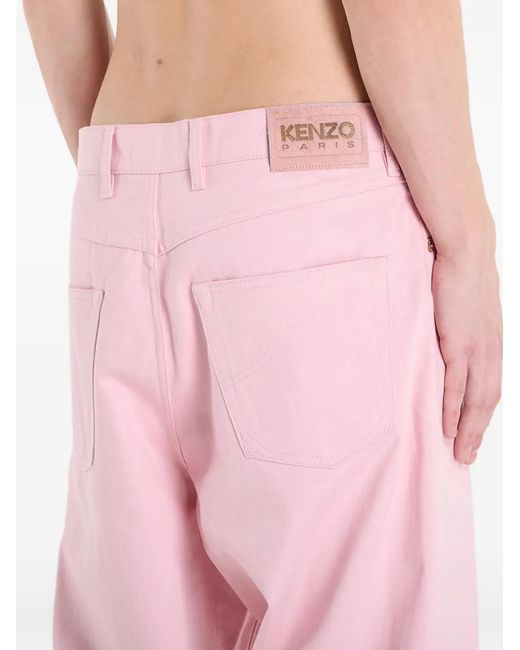 KENZO Pink Wide-Leg Jeans for men