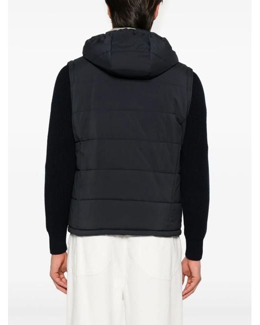 Barba Napoli Black Detachable-Sleeve Jacket for men