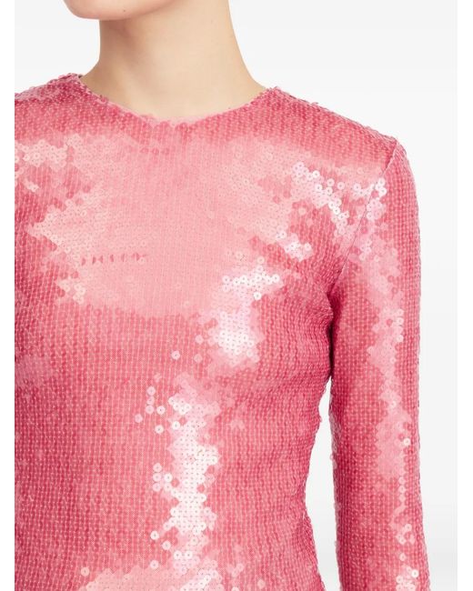 16Arlington Pink Tanith Sequin Top