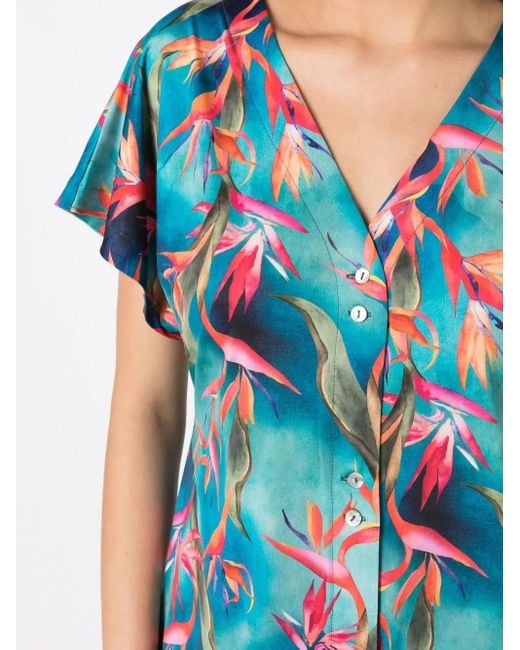 Lygia & Nanny Jurk Met V-Hals in het Blue